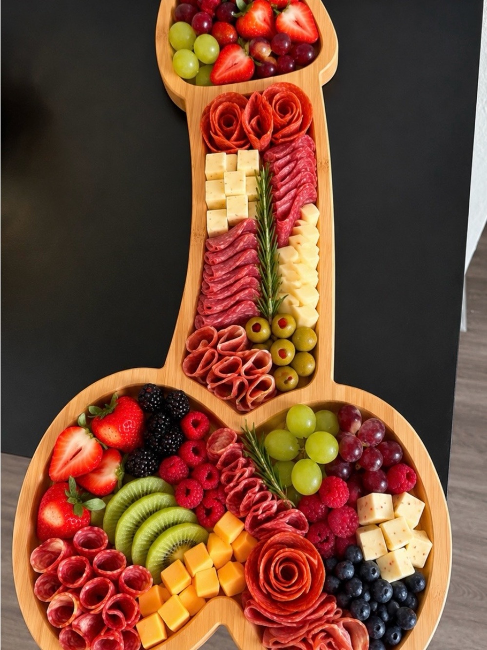 Novelty Bamboo Charcuterie Board | Bachelorette Party Serving Tray | Funny Gift